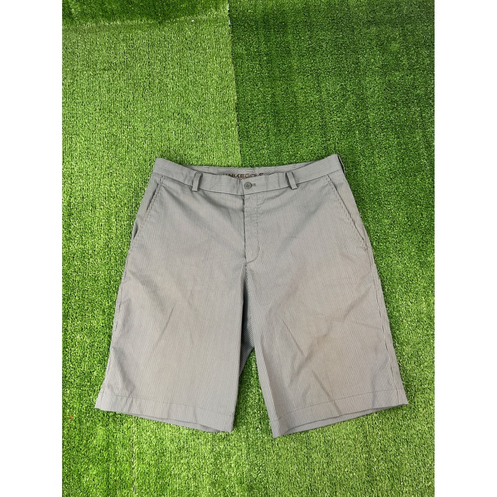 Nike Golf Mens Grey Pinstripe Performance Shorts Size 34 400775-021